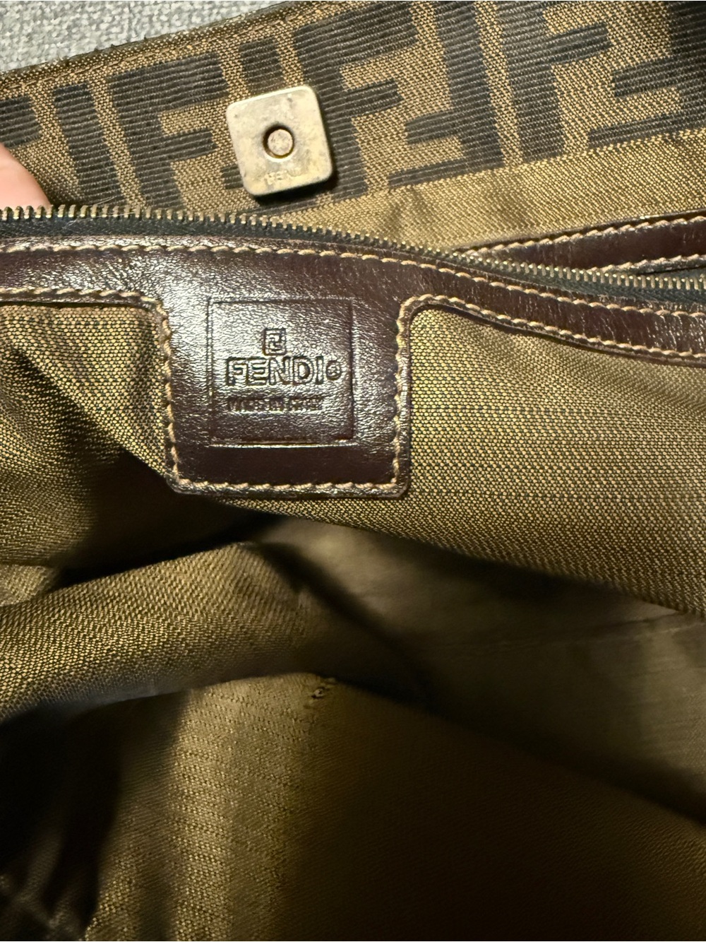 Fendi Brown Zucca Canvas Tote with Gold Hardware - Picture 5 of 15